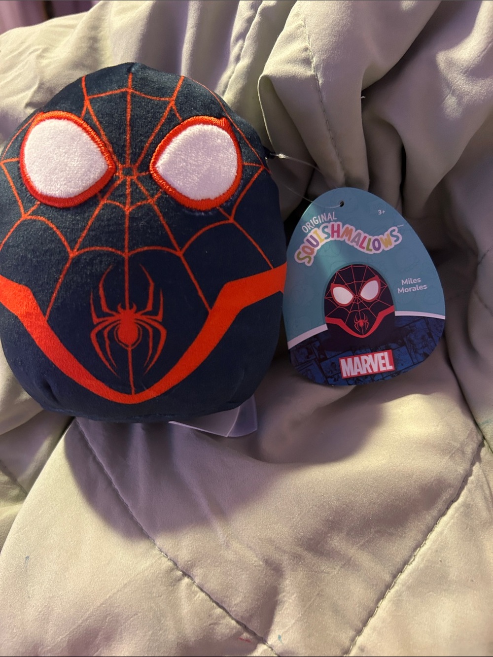 Marvel Miles Morales Plush Squishmallow - Black, Red & White